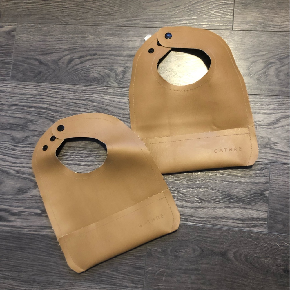GATHRE Vegan Leather Pocket Bibs